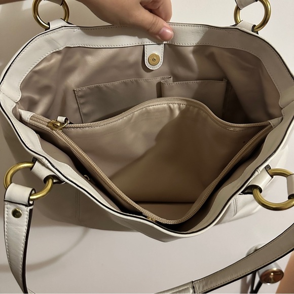 Coach Campbell Belle White Ivory Leather Shoulder Bag - Picture 8 of 14